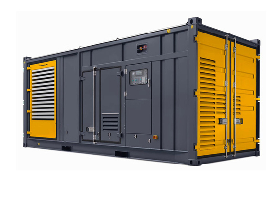 کیفیت  12 Cylinder Water Cooled 1200kw 1500kva Container Diesel Generator Set کارخانه