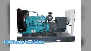 ژنراتور قابل حمل 110 کیلووات راه حل برق خنک کننده با آب