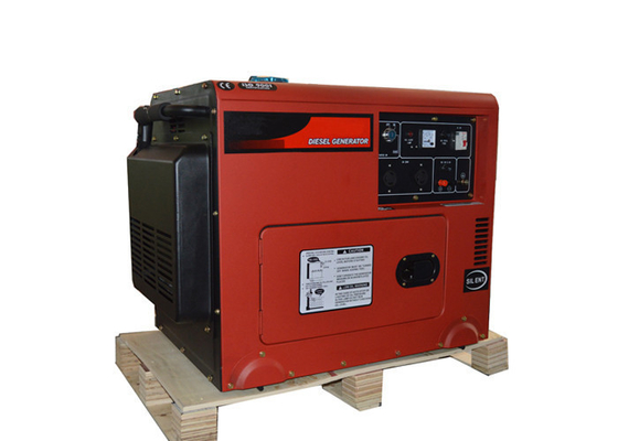 ژنراتور قابل حمل Eletric 5000W 5KVA Generator Soundproof Type Red