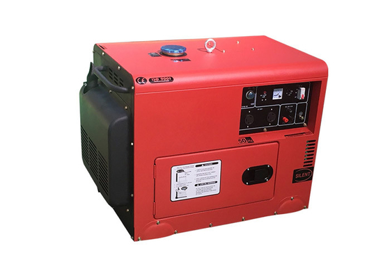 ژنراتور قابل حمل موتور AC 7.5kva، ژنراتور دیزل ژنراتور رنگ قرمز